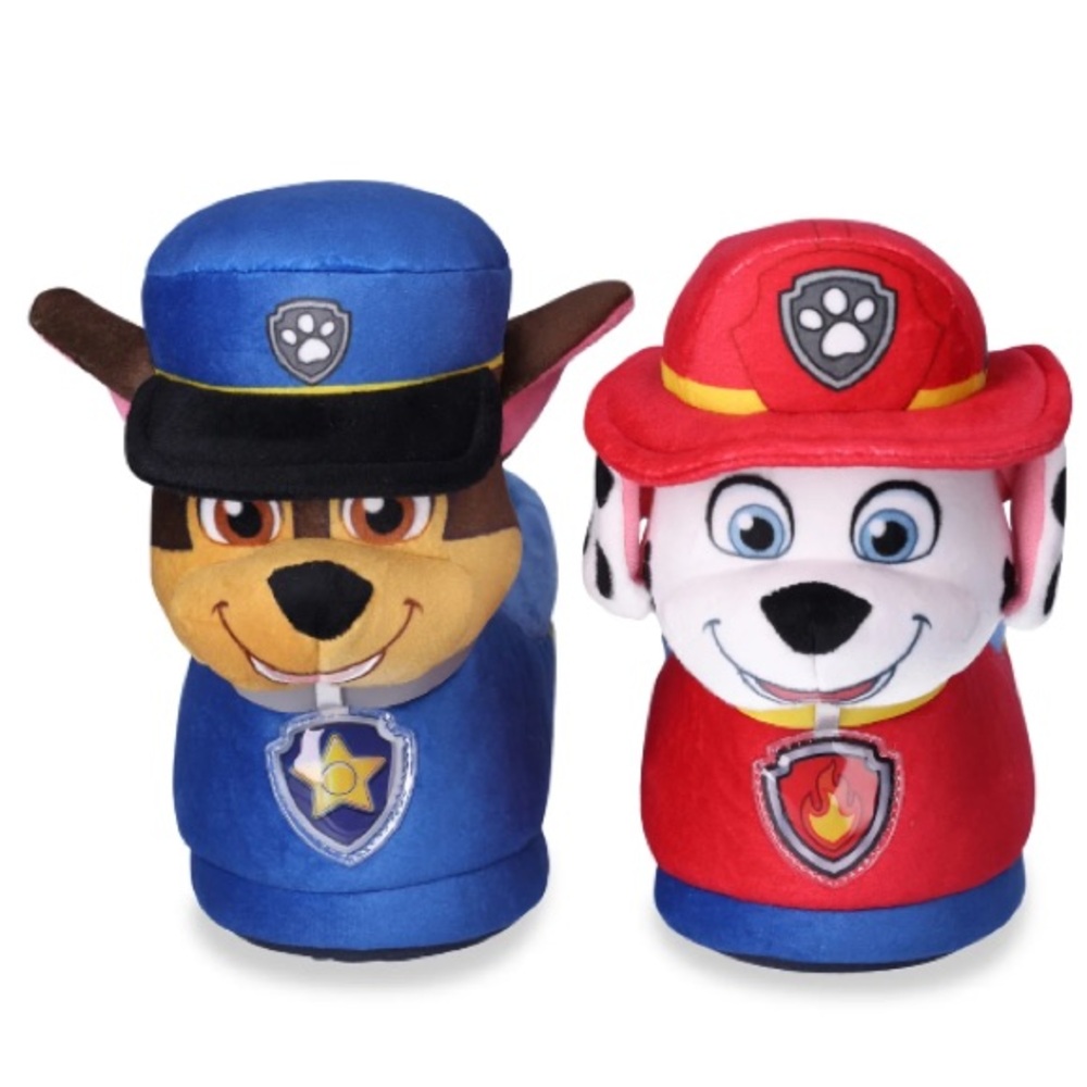 Paw Patrol Toddler Boys Slippers - The paws on heels Lights Up !! - Size: 5-6